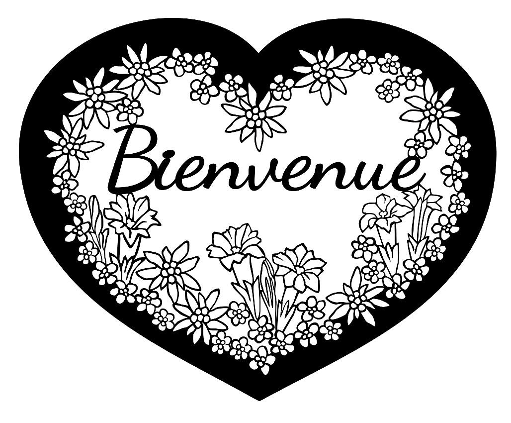 Coeur Bienvenue Floral