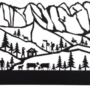 Frise en bois MDF "Les Dents du Midi"