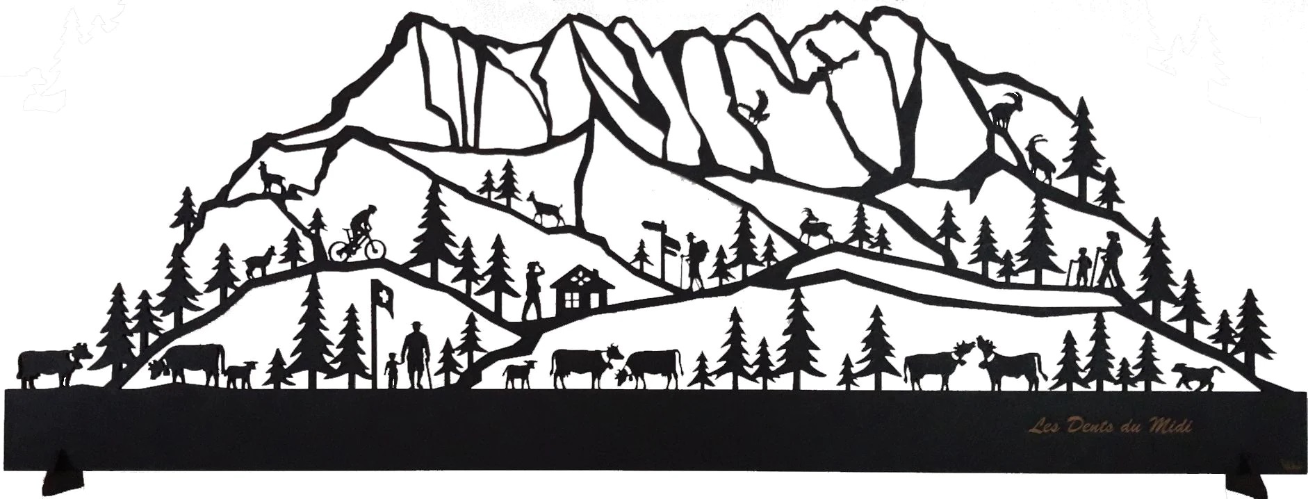 Frise en bois MDF "Les Dents du Midi"